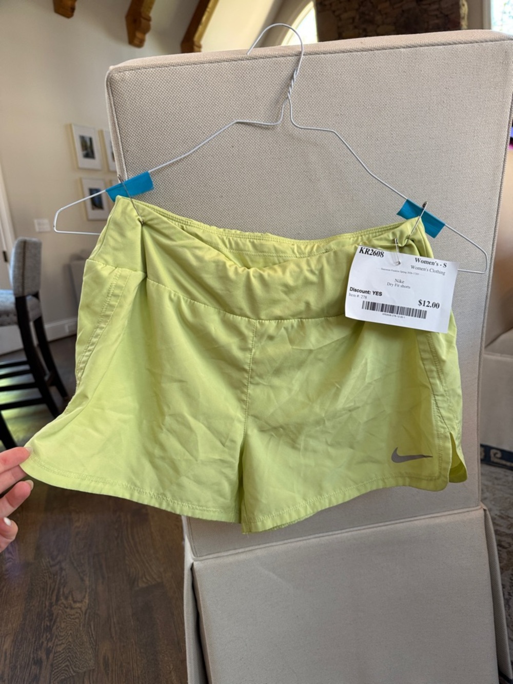 Nike Women’s Lime Green Athletic Running Shorts
